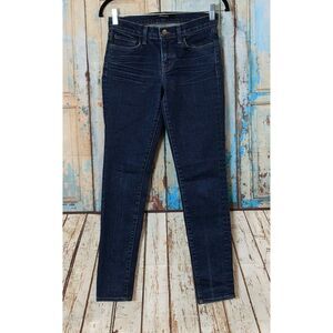 J Brand Womens Size 25 Blue Dark Wash Daphne Low Rise Skinny Leg Denim Jeans